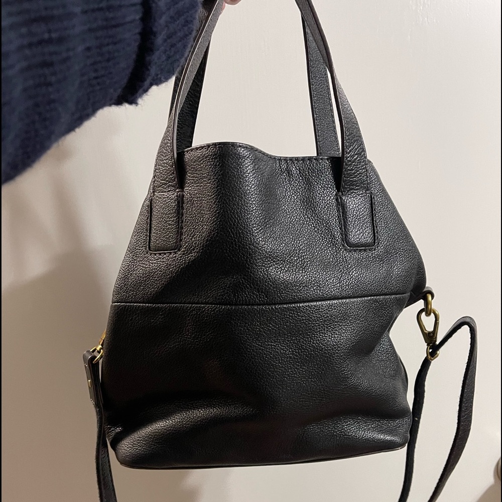 Fossil Black Leather Satchel Bag - Picture 6 of 7